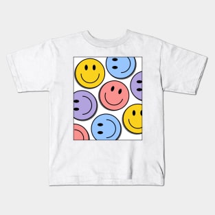 Colorful Smile Emojis Kids T-Shirt